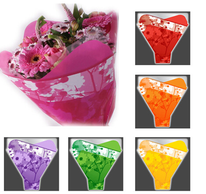 다채로운 꽃 사진 요판 인쇄를 가진 포장 꽃 꽃다발 소매