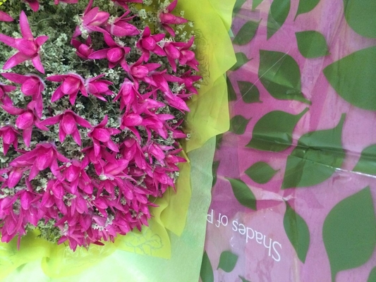 인쇄한 짠것이 아닌 꽃은 신선한 꽃/결혼 선물 감싸기를 위한 Rolls를 도매로 소매를 답니다